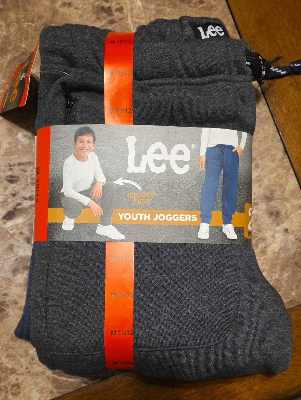 Lee 2-pack Youth Joggers in Charcoal Gray And Navy Color.